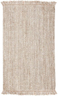 SAFAVIEH Natural Fiber Collection Accent Rug - 2'3" x 4', Grey & Beige, Handmade Woven Fringe Jute, Ideal for High Traffic Areas in Entryway, Living Room, Bedroom (NF825F)
