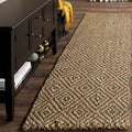 SAFAVIEH Natural Fiber Collection Runner Rug - 2'3" x 20', Natural & Grey, Handmade Jute, Ideal for High Traffic Areas in Living Room, Bedroom (NF181D)