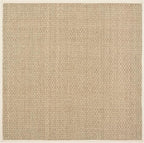 SAFAVIEH Area Rug 5' Square - Natural Fiber Collection - Natural & Beige, Seagrass, Basketweave Pattern with Border (NF114A)