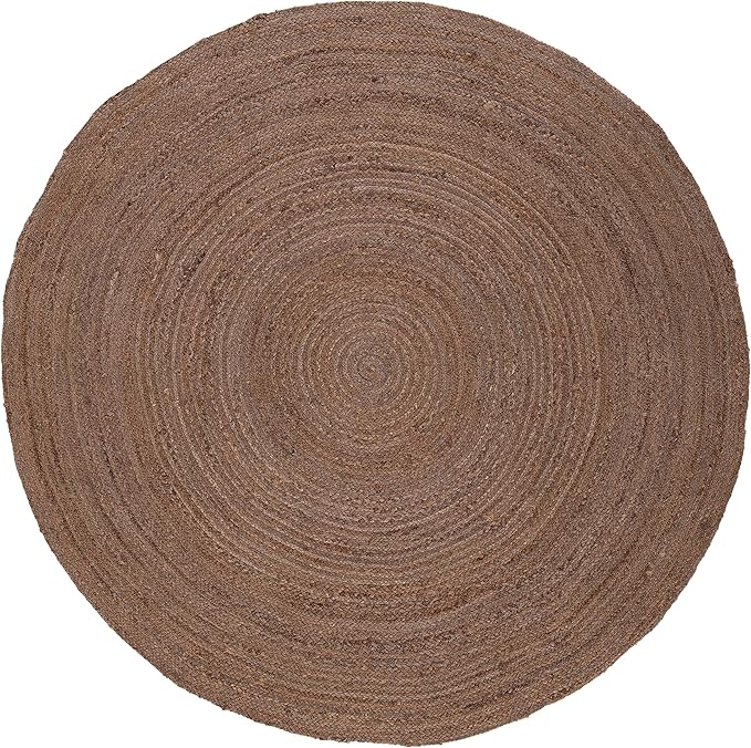 SAFAVIEH Natural Fiber Collection 4' Round Brown NFB901T Handmade Premium Jute Entryway Foyer Living Room Bedroom Kitchen Area Rug