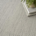 Nourison Home Courtyard Ivory Charcoal 4' x 6' Area Rug - Easy Clean, Non Shedding, Bed Room, Living Room, Dining Room, Kitchen (4' x 6')
