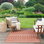 Nourison Home Positano Terracotta 7' x 10' Area Rug - Easy Clean, Non Shedding, Bed Room, Living Room, Dining Room, Kitchen (7' x 10')