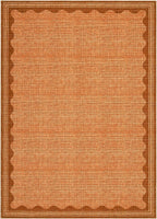 Scalloped Orange Door Mat Indoor Rugs for Entryway Small Rug 2x3 Washable Non-Slip TPE Backing Modern Minimalism Soft Low-Pile Throw Carpet for Bedroom Kitchen Bathroom