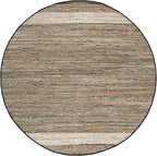 SAFAVIEH Cape Cod Collection Area Rug - 6' Round, Green & Beige, Handmade Denim & Jute, Ideal for Living Room, Bedroom, Home Office, Dining Space (CAP153Y-6R)