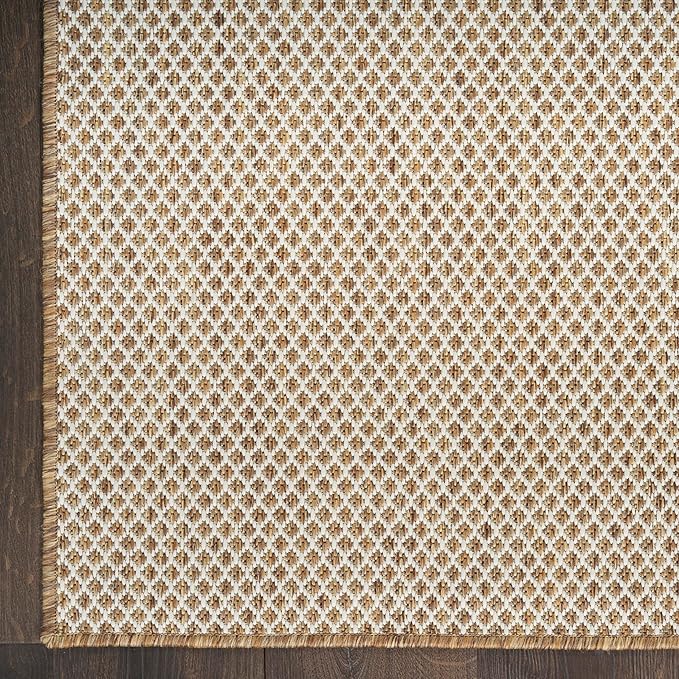 Nourison Home Courtyard Jute Ivory 2' x 3' Area Rug - Easy Clean, Non Shedding, Bed Room, Living Room, Dining Room, Kitchen (2' x 3')