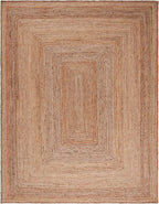 SAFAVIEH Area Rug 10x14 - Cape Cod Collection - Large - Natural Brown, Handmade Braided Flat Weave Jute (CAP252A)