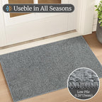 Faux Jute Non-Slip Area Rug, 9x12 Washable Pet-Friendly Floor Mat for Living Room, Bedroom, Entryway, Machine Woven Durable Scratch Resistant Carpet, Grey