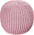 Urban Lifestyle Round Knit Pouf, Light Pink