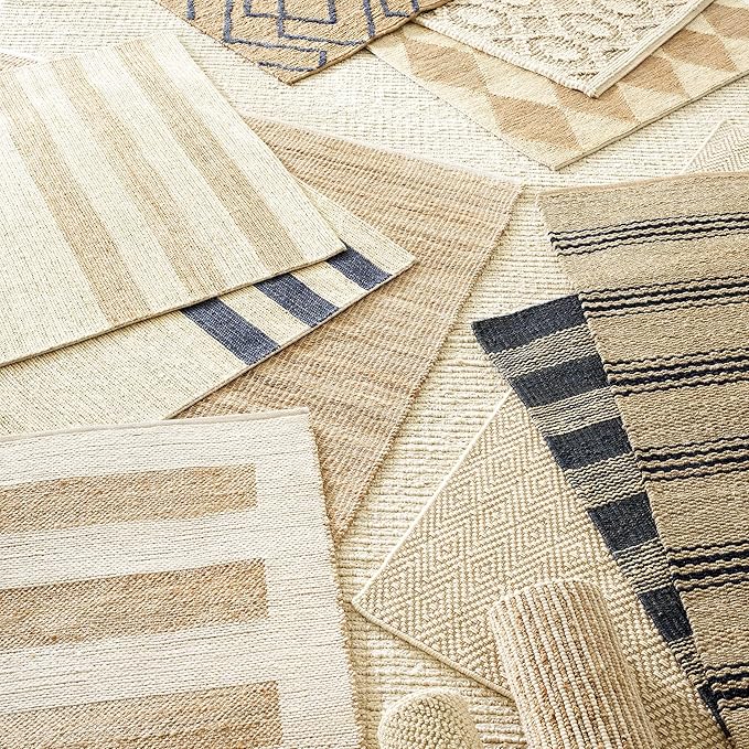 Dash & Albert Simba Ivory Handwoven Jute Rug, 9.5 X 13.5 Feet, Ivory Solid Pattern