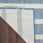Nourison Home Positano Navy Ivory 4' x 6' Area Rug - Easy Clean, Non Shedding, Bed Room, Living Room, Dining Room, Kitchen (4' x 6')