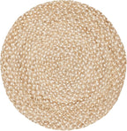 SAFAVIEH Natural Fiber Collection Area Rug - 3' Round, Natural & Ivory, Handmade Boho Charm Braided Jute, Ideal for High Traffic Areas in Living Room, Bedroom (NF804B)