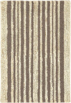 Dash and Albert Calder Stripe Grey Handwoven Jute Rug, Runner-2.5 X 8 Feet, Neutral/Grey Stripe Pattern