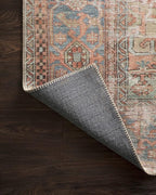 Loloi Loren Collection LQ-15 Terracotta/Sky 2'-6" x 7'-6" Runner Rug