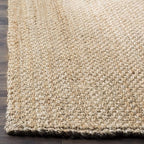SAFAVIEH Area Rug 4' Square - Natural Fiber Collection - Natural Brown, Handmade Jute, Basketweave Design (NF401A)