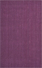 SAFAVIEH Area Rug 4x6 - Natural Fiber Collection - Purple, Handmade Jute, Farmhouse Style, Chunky Textured Thick Pile (NF447B)