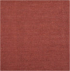 SAFAVIEH Area Rug 6' Square - Natural Fiber Collection - Rust, Handmade Jute, Farmhouse Style, Chunky Textured Thick Pile (NF447C)