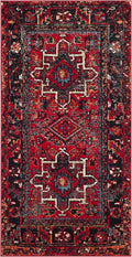 SAFAVIEH Vintage Hamadan Collection Accent Rug - 2'7" x 5', Red & Multi, Traditional Persian Design, Non-Shedding & Easy to Clean, Ideal for Front Door, Kitchen, Entryway, Foyer (VTH211A)
