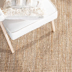 SAFAVIEH Natural Fiber Collection Accent Rug - 3' x 5', Natural, Handmade Woven Fringe Jute, Ideal for High Traffic Areas in Entryway, Living Room, Bedroom (NF809A)