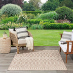Nourison Home Positano Beige 9' x 12' Area Rug - Easy Clean, Non Shedding, Bed Room, Living Room, Dining Room, Kitchen (9' x 12')