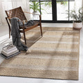 SAFAVIEH Natural Fiber Collection Accent Rug - 4' x 6', Natural & Ivory, Handmade Stripe Jute, Ideal for High Traffic Areas in Entryway, Living Room, Bedroom (NF887A)