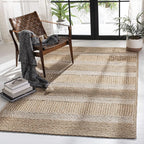 SAFAVIEH Natural Fiber Collection Accent Rug - 3' x 5', Natural & Ivory, Handmade Stripe Jute, Ideal for High Traffic Areas in Entryway, Living Room, Bedroom (NF887A)