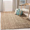 SAFAVIEH Area Rug 3x5 - Natural Fiber Collection - Natural & Grey, Handmade Jute, Farmhouse Style, Chunky Textured Thick Pile (NF447M)