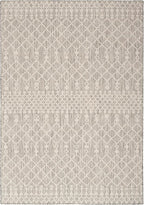 Nourison Home Positano Light Grey 4' x 6' Area Rug - Easy Clean, Non Shedding, Bed Room, Living Room, Dining Room, Kitchen (4' x 6')