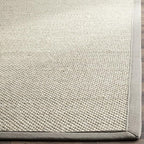 SAFAVIEH Natural Fiber Collection Runner Rug - 2'6" x 12', Marble & Khaki, Sisal, Woven Design with Border (NF143E)