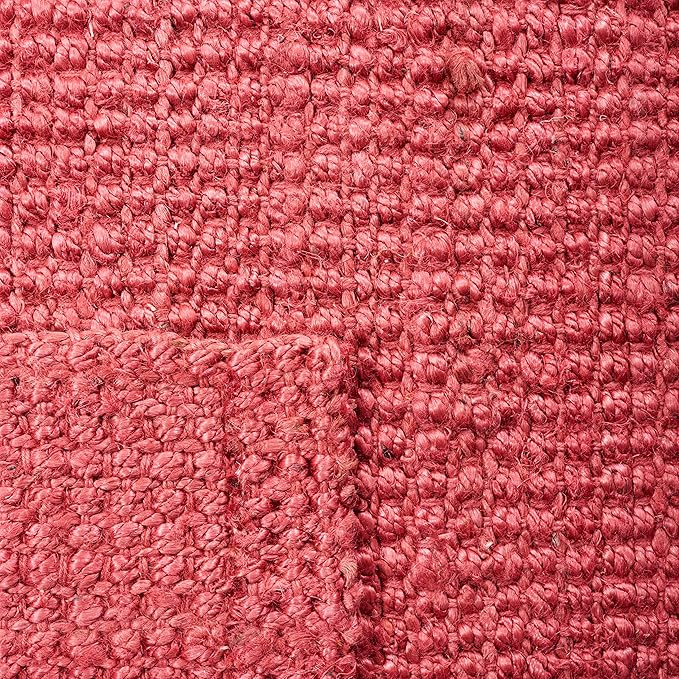 SAFAVIEH Natural Fiber Collection Runner Rug - 2'3" x 11', Red, Handmade Farmhouse Jute, Ideal for High Traffic Areas in Living Room, Bedroom (NF730D)
