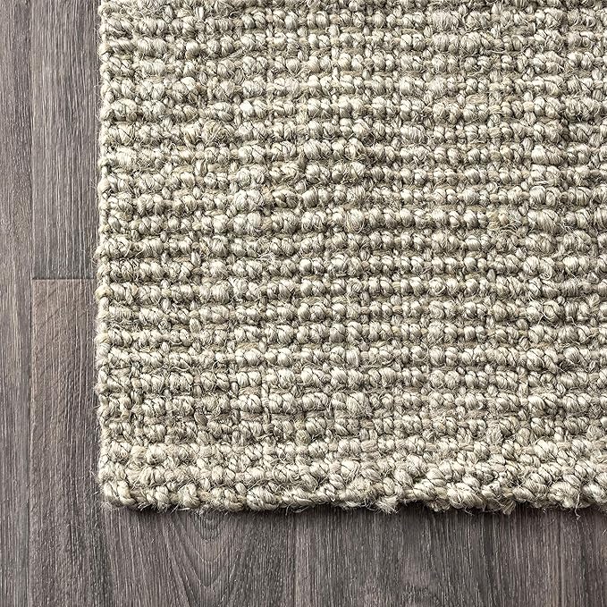 JONATHAN Y Pata Hand Woven Chunky Jute Gray Indoor Area Rug, 8x10, Bohemian, Rustic, Cottage, Easy-Cleaning for Living Room, Bedroom, Kitchen, Non-Shedding (NRF102C-8)