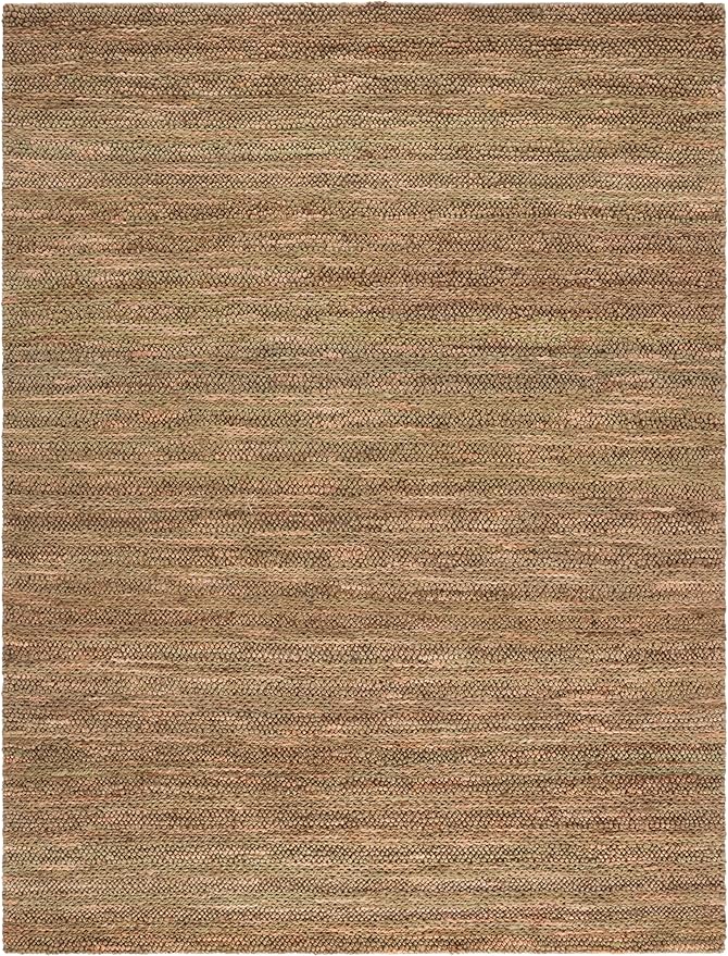 SAFAVIEH Area Rug 9x12 - Natural Fiber Couture Collection - Large - Green & Natural, Handmade Jute, Ideal for Living Room, Bedroom, Dining Space (NFC101Y)