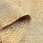 · REDEARTH · Rectangular Area Rug - 2'x3' Braided Natural Jute with Non-Skid Backing - Handwoven Boho Rug for Bedroom, Kitchen, Living Room - Farmhouse Aesthetic Home Decor - Durable Handmade Rug