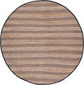 SAFAVIEH Natural Fiber Collection Area Rug - 7' Round, Black & Natural, Handmade Boho Farmhouse Rustic Jute & Cotton, Ideal for High Traffic Areas in Living Room, Bedroom (NFB654Z)