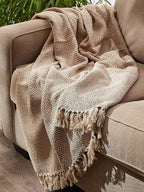 DII Diamond Throw Collection Cotton Woven, 50x60, Stone