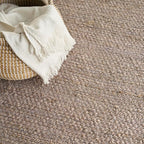 Nourison Home Natural Jute Grey 5' x 7' Area Rug - Easy Clean, Non Shedding, Bed Room, Living Room, Dining Room, Kitchen (5' x 7')