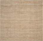 SAFAVIEH Area Rug 10' Square - Natural Fiber Collection - Large - Natural Brown, Handmade Jute, Farmhouse Style, Chunky Textured Thick Pile (NF447A)