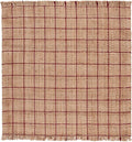 SAFAVIEH Natural Fiber Collection Area Rug - 6' Square, Natural & Wine, Handmade Jute, Ideal for Living Room, Bedroom, Dining Space (NF602S)