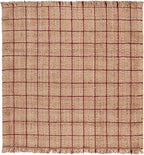 SAFAVIEH Natural Fiber Collection Area Rug - 6' Square, Natural & Wine, Handmade Jute, Ideal for Living Room, Bedroom, Dining Space (NF602S)