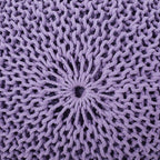 Christopher Knight Home Belle Knitted Cotton Pouf, Lavender