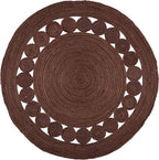 SAFAVIEH Area Rug 4' Round - Natural Fiber Collection - Brown, Handmade Jute, Boho Farmhouse Braided Design (NF364T)
