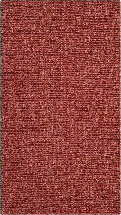 SAFAVIEH Area Rug 3x5 - Natural Fiber Collection - Rust, Handmade Jute, Farmhouse Style, Chunky Textured Thick Pile (NF447C)