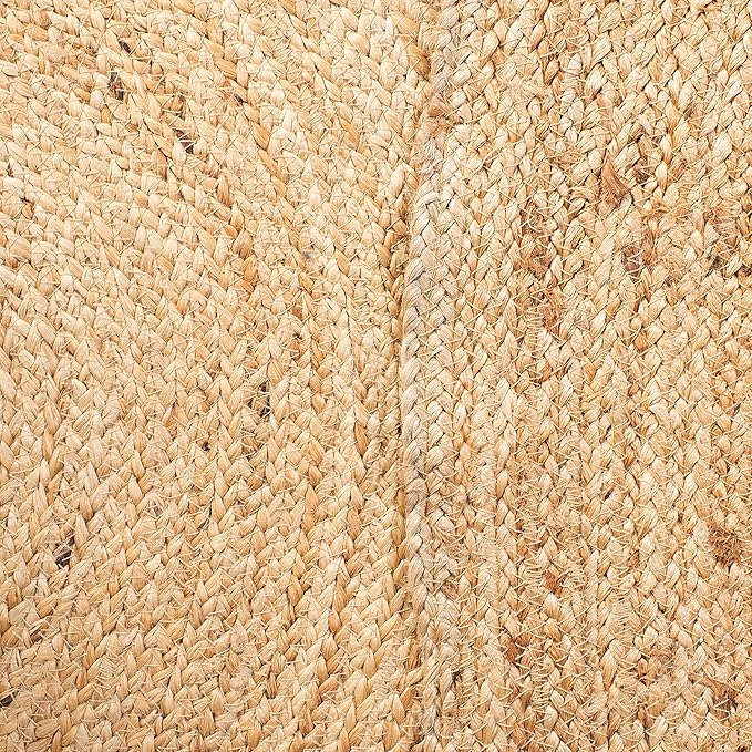 SAFAVIEH Natural Fiber Collection 12' Round Natural NFB310A Boho Braided Premium Jute Entryway Foyer Living Room Bedroom Kitchen Area Rug