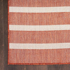 Nourison Home Positano Terracotta Ivory 5' x 7' Area Rug - Easy Clean, Non Shedding, Bed Room, Living Room, Dining Room, Kitchen (5' x 7')