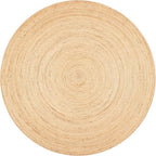 SAFAVIEH Natural Fiber Collection 12' Round Natural NFB310A Boho Braided Premium Jute Entryway Foyer Living Room Bedroom Kitchen Area Rug