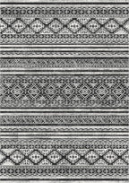 RUGSURE Washable Area Rugs 5' x 7' - 1/6 Thick - Moroccan-Inspired -Stain & Water Resistant Non-Slip - Resistant Rug for Living Room, Bedroom, Nursery, Pet & Child Friendly (Black)