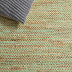 SAFAVIEH Area Rug 6x9 - Cape Cod Collection - Green & Natural, Handmade Jute & Cotton, Ideal for Living Room, Bedroom, Dining Space (CAP236Y)