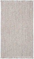 SAFAVIEH Natural Fiber Collection Accent Rug - 2' x 3', Grey & Natural, Handmade Woven Fringe Jute, Ideal for High Traffic Areas in Entryway, Living Room, Bedroom (NF826F)