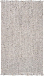 SAFAVIEH Natural Fiber Collection Accent Rug - 2' x 3', Grey & Natural, Handmade Woven Fringe Jute, Ideal for High Traffic Areas in Entryway, Living Room, Bedroom (NF826F)