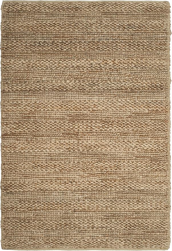 SAFAVIEH Natural Fiber Collection Accent Rug - 2'3" x 4', Natural, Handmade Jute, Braided Woven Design, Ideal for Entryway, Living Room, Bedroom (NF212A)