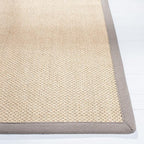 SAFAVIEH Natural Fiber Collection Runner Rug - 2'6" x 10', Maize & Grey, Sisal, Woven Design with Border (NF141G)